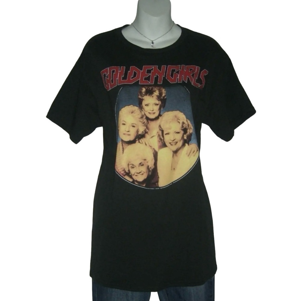 The Golden Girls Tee Shirt Black Distressed Graphic Unisex Betty White Retro 80s